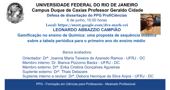 Defesa de Dissertação PPG Proficiências